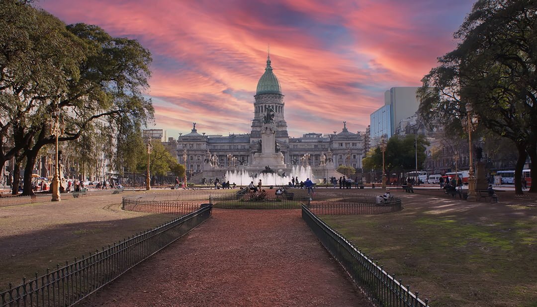 National Congressional Plaza, a public park facing the Argentine Congress in Buenos Aires